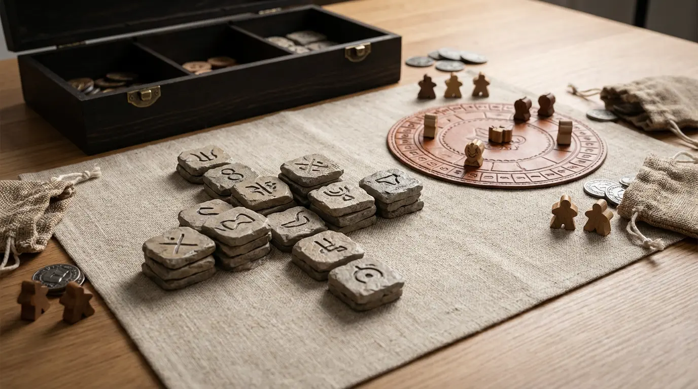 Quarry Archive — premium board game tiles and table