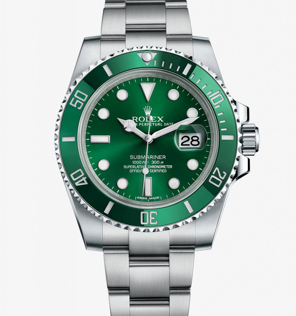 rolex with green dial