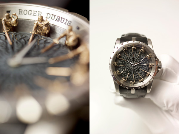 white gold case copy Roger Dubuis Excalibur Knights of the Round Table