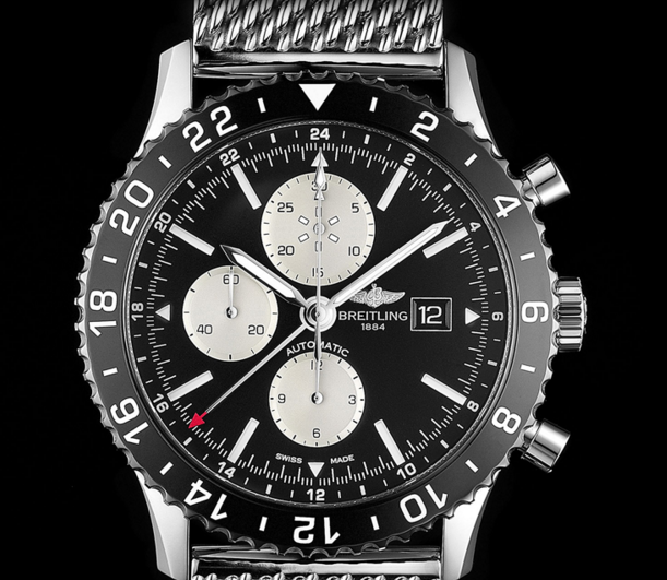Chronoliner Breitling Copy Watches With Stainless Steel Bracelet