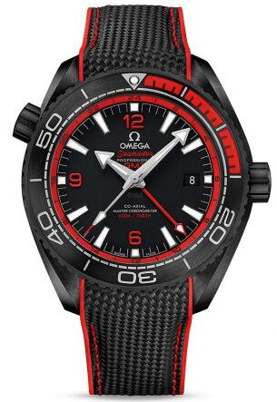 For the combination of red and black, this replica Omega watch leaves people a deep impresion.