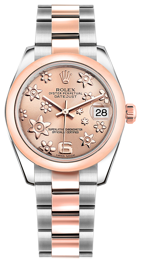 For the blooming flowers upon the dial, this replica Rolex watch can be said as an artwork.