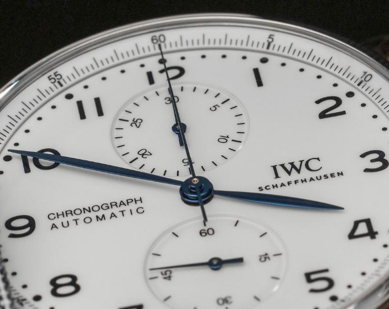 The fancy copy IWC Portugieser IW371602 watches have white dials.