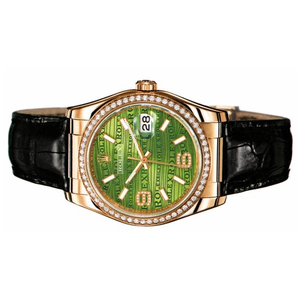 The female copy watches have green dials.